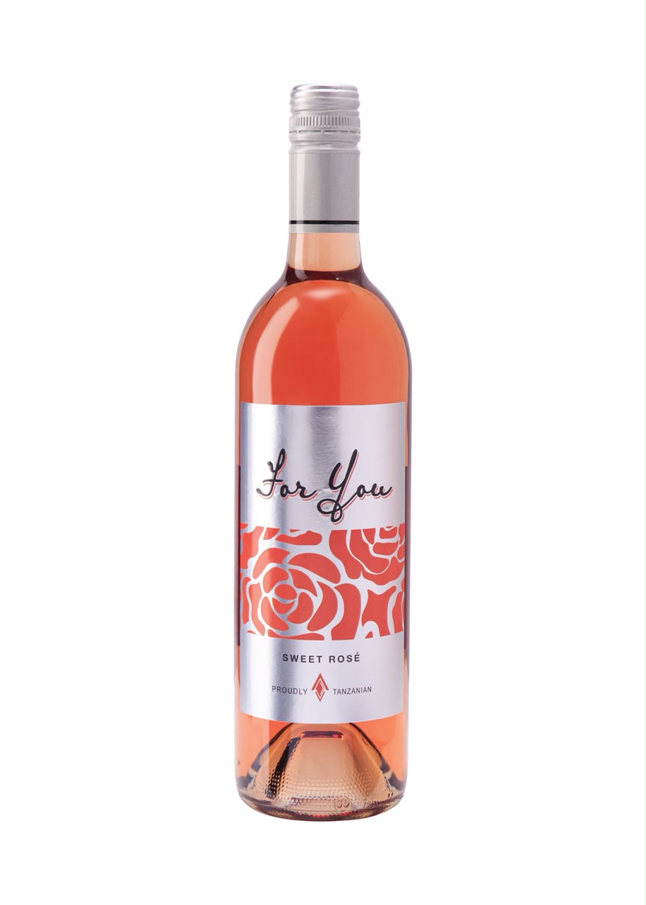 Bottle of For You sweet rosé wine