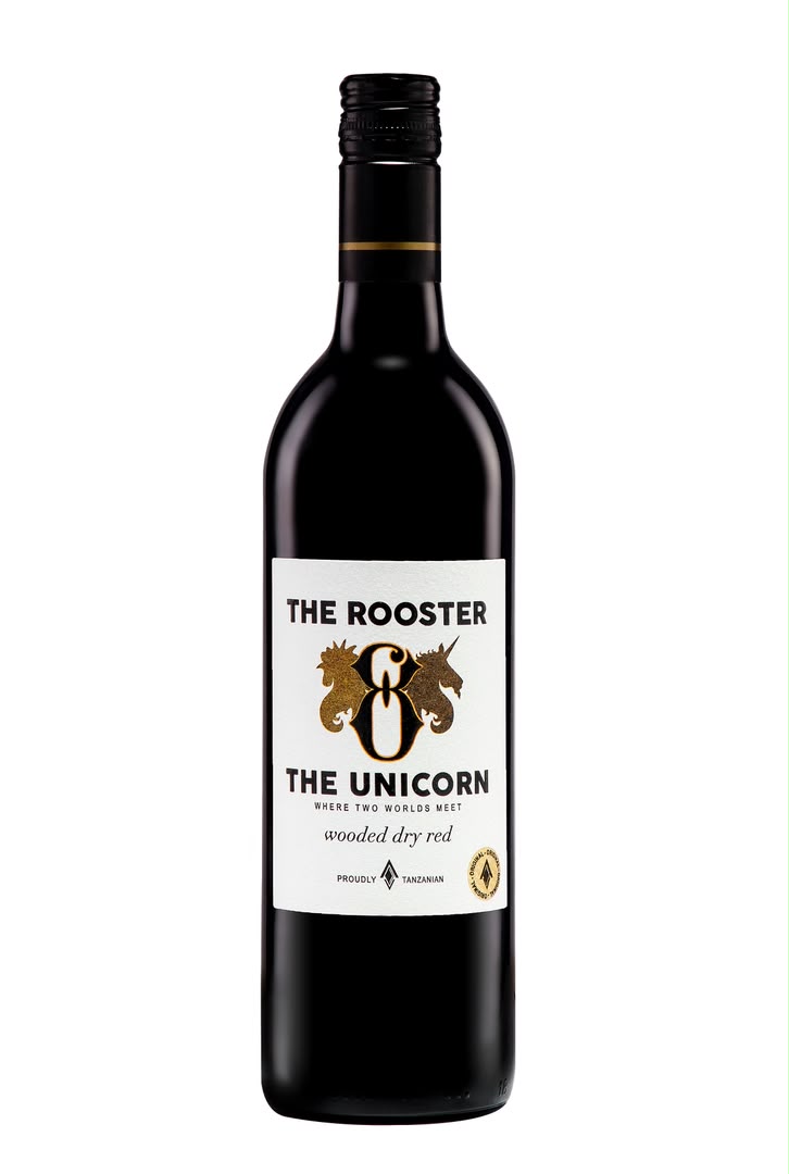 Bottle of The Rooster and The Unicorn wooded dry red wine